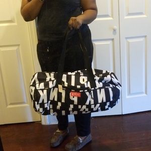 Black and White Pink Duffle